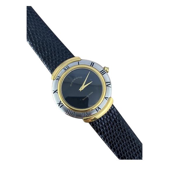 Vintage Giorgio Beverly Hills Swiss Quartz Timepiece with Shark Skin Strap - Picture 1 of 9